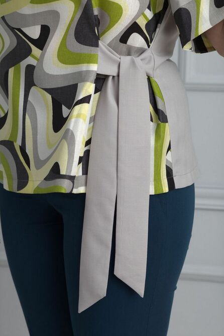 Блузка Anelli 674 серо-зеленый