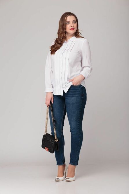 Блузка Anelli 408 молочный