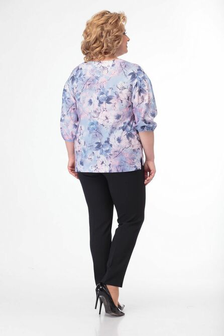 Блузка Anelli 831 голубой_принт