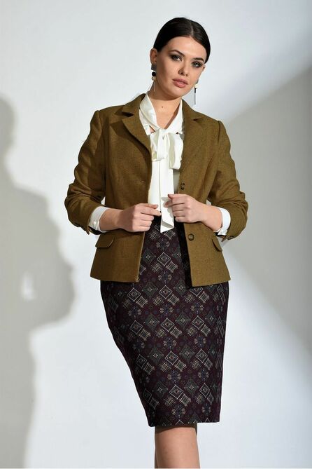 Юбочный костюм Anelli 571/1 горчица Юбочный костюм Anelli 571/1 горчица