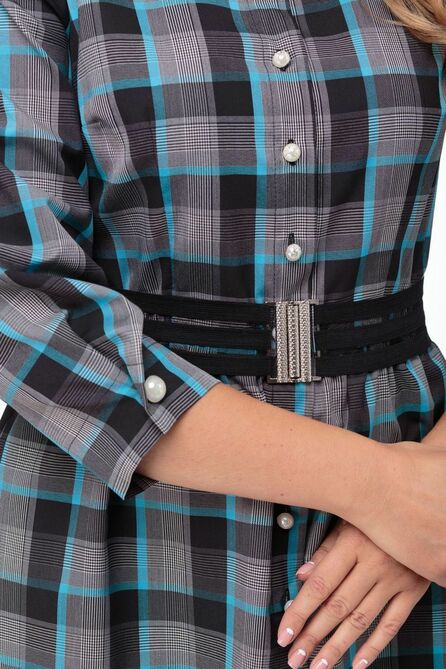 Повседневное платье Anelli 768 синяя_клетка