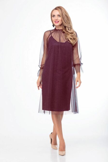 Вечернее платье Anelli 794 бордовый