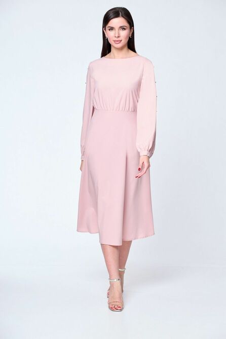 Повседневное платье Anelli 1128 пудра