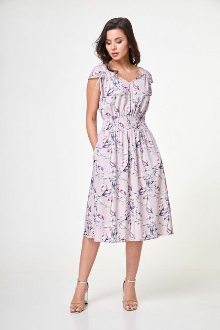 Повседневное платье Anelli 1089 розы_розовый