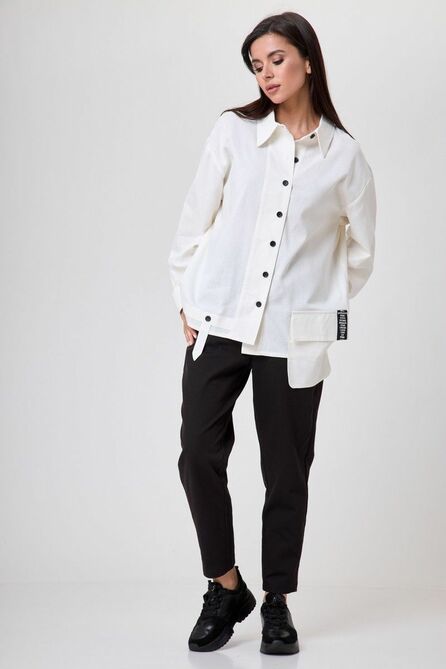 Рубашка Anelli 1252 белый_лен Рубашка Anelli 1252 белый_лен