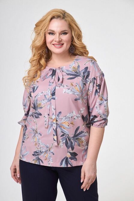 Блузка Anelli 831 пудра_цветы