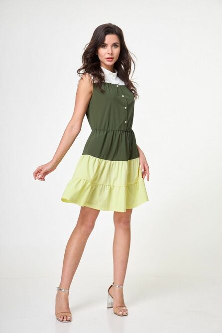 Повседневное платье Anelli 1053 фисташка