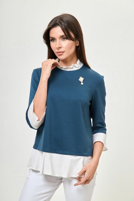 Блузка Anelli 604 бирюза