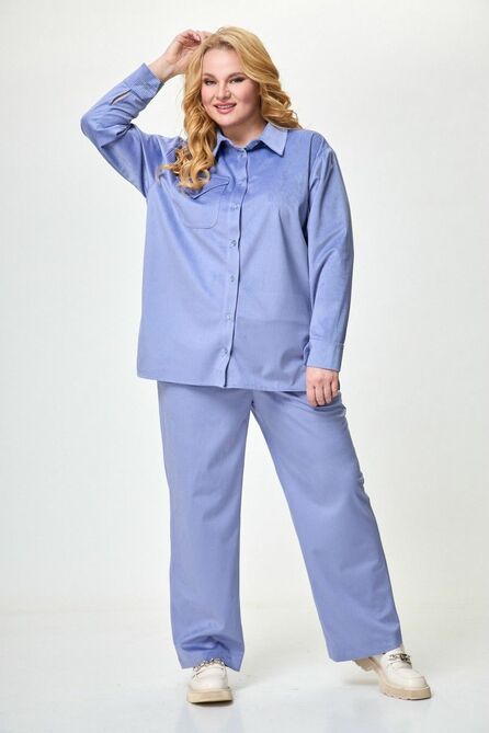 Костюм с блузкой Anelli 1240 голубой