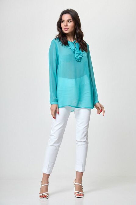 Блузка Anelli 172 аква_циан