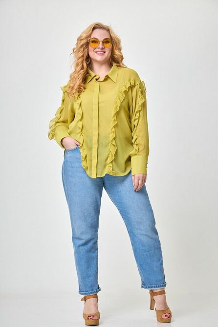 Костюм с блузкой Anelli 1243 шартрез Костюм с блузкой Anelli 1243 шартрез