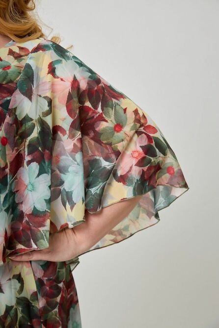 Вечернее платье Anelli 679 зеленый+красный