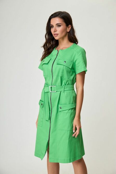 Повседневное платье Anelli 1272 зеленый_лайм