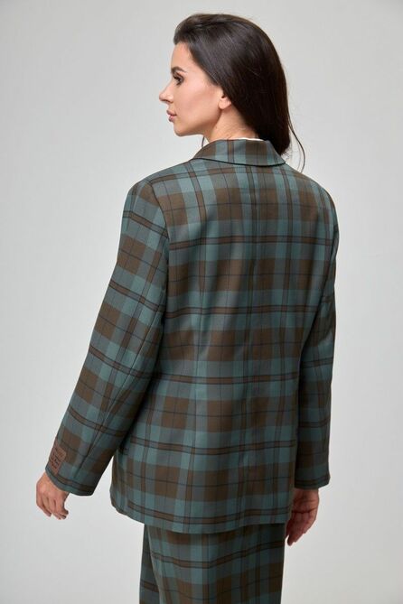 Юбка, Жакет, Ремень Anelli 1147 пихта_клетка