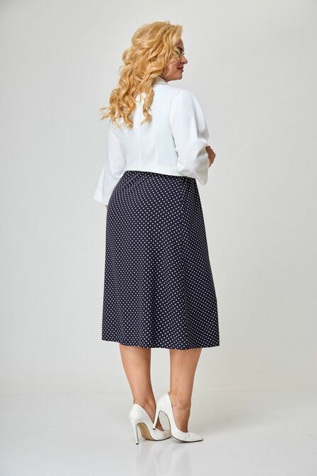 Плательный комплект Anelli 1055 горох_белый_жакет Плательный комплект Anelli 1055 горох_белый_жакет