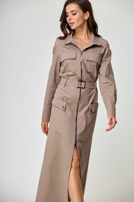 Повседневное платье Anelli 1236 какао