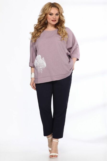 Брюки, Блуза Angelina &amp; Сompany 541 синий-сирень