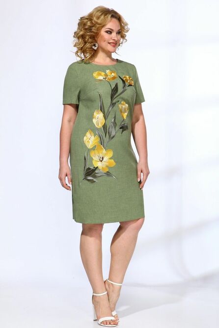 Повседневное платье Angelina &amp; Сompany 567 хаки