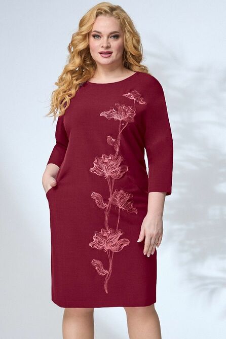 Повседневное платье Angelina &amp; Сompany 667 бордо