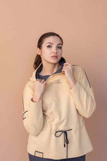 Спортивный костюм Angelina 638 бежево-серый