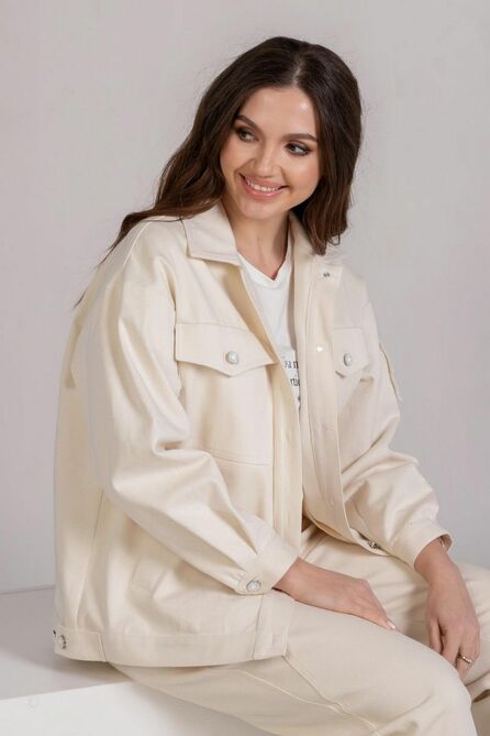 Брюки, Блуза, Бомбер Angelina 649 молоко