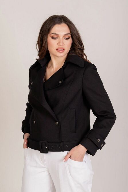 Костюм брючный Angelina 7531 черный_белый