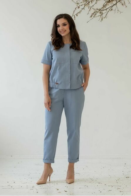 Костюм брючный Angelina 736 голубой