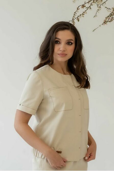 Юбочный костюм Angelina 769 бежевый