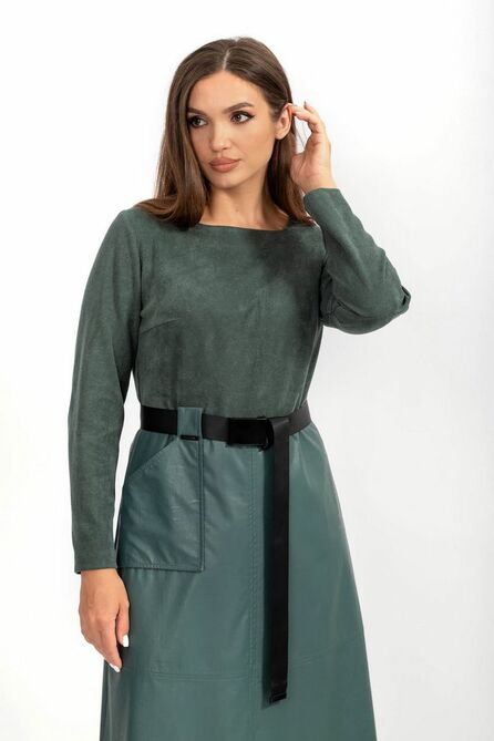 Повседневное платье Angelina 812 изумруд