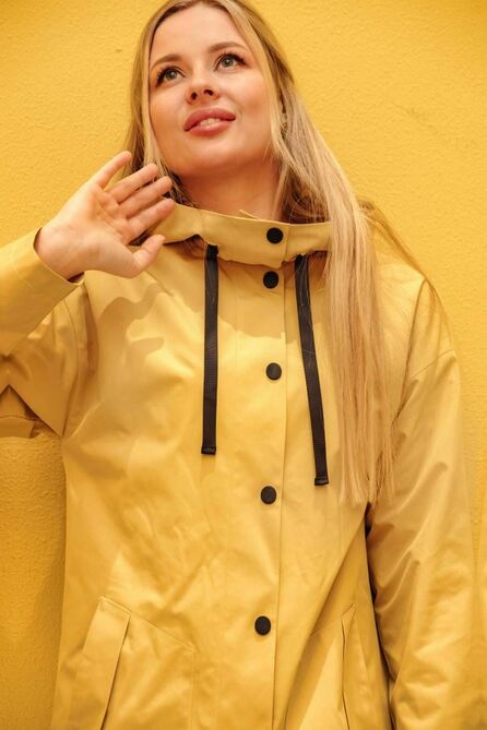 Плащ Arisha 8096 горчичный