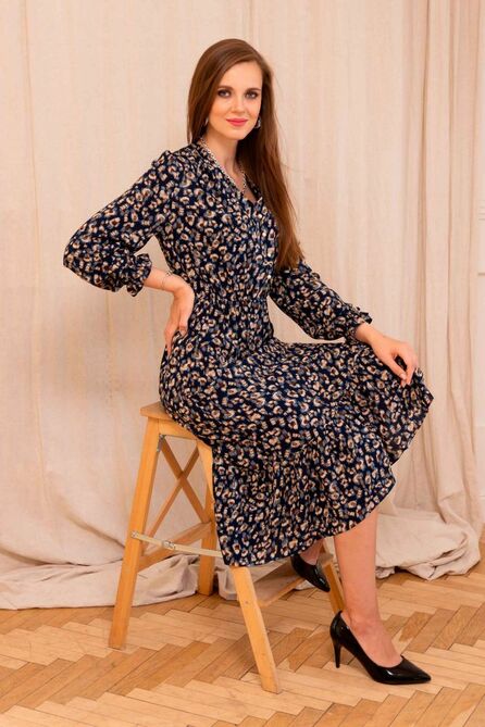 Повседневное платье Асолия 2542 тёмно-синий