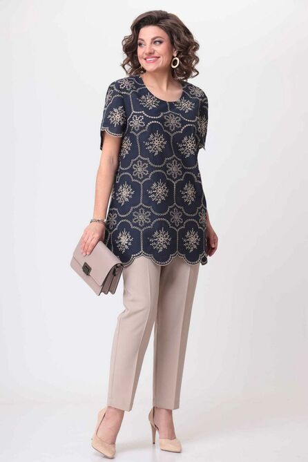 Брюки, Блуза Асолия 1320/1 (с_песочными_брюками)