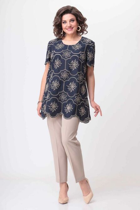 Брюки, Блуза Асолия 1320/1 (с_песочными_брюками)