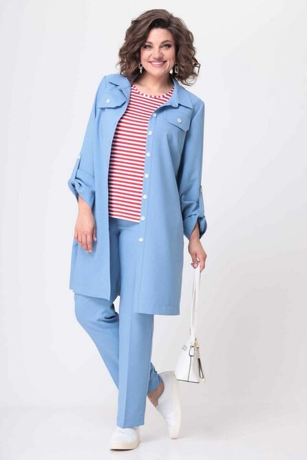 Костюм брючный Асолия 1325 голубой