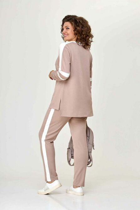 Костюм брючный Асолия 1339 капучино_белый