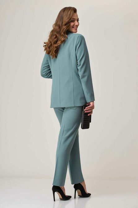 Костюм брючный Асолия 1343 серо-голубой