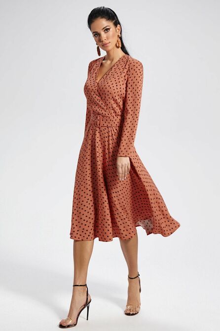 Повседневное платье AYZE 1470 терракот