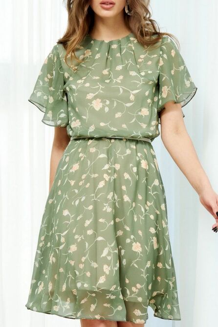 Повседневное платье AYZE 2102 олива