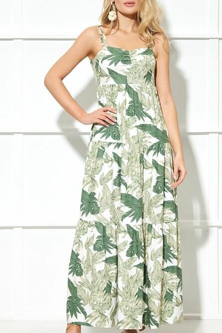 Повседневное платье AYZE 1962 зелено-белый