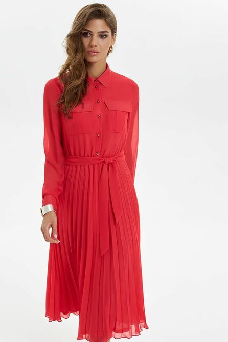 Повседневное платье AYZE 2425 малиновый