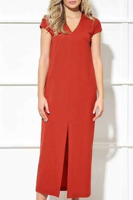 Повседневное платье AYZE 1677 терракот