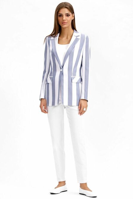 Жакет AYZE 72580 бело-синий