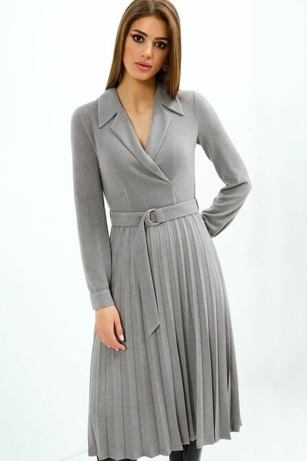 Повседневное платье AYZE 72573 серо-голубой