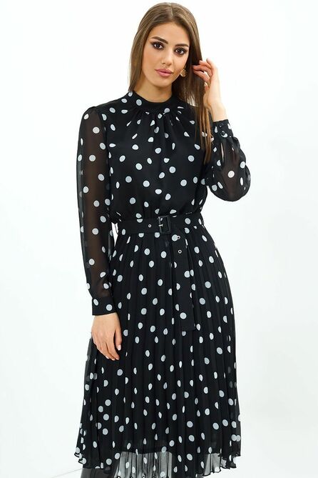 Повседневное платье AYZE 72575 чёрно-белый