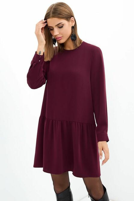 Повседневное платье AYZE 72635 винный