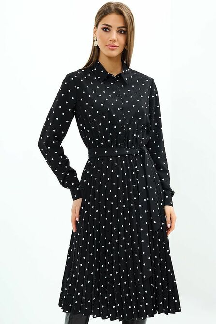 Повседневное платье AYZE 72584 чёрно-белый