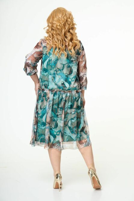 Вечернее платье БагираАнТа 722 бирюза.3