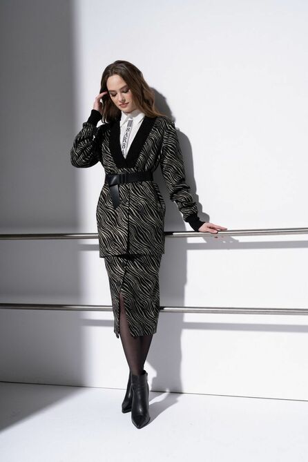 Жакет Barbara Geratti С4030BG Черный/св.олива