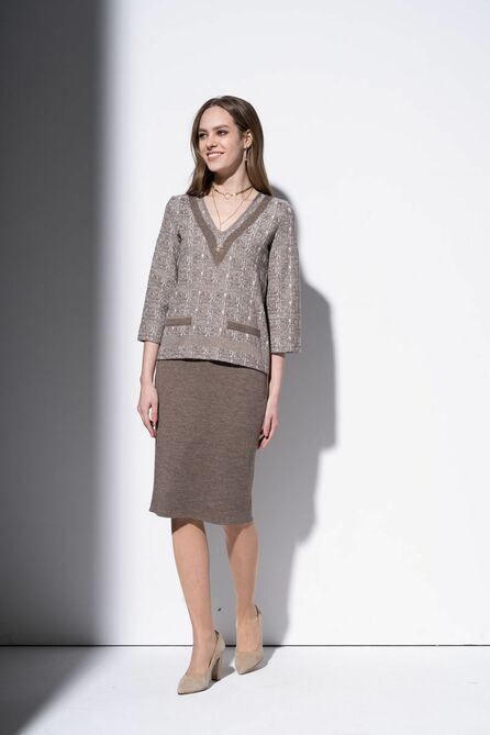 Джемпер Barbara Geratti С4066BG кора/молочный