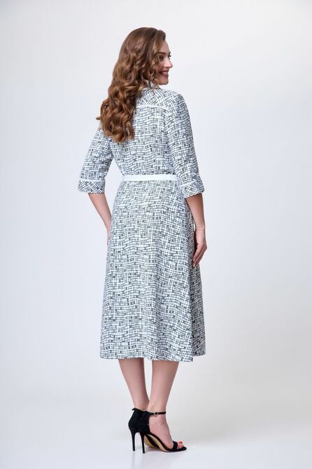 Повседневное платье БелЭкспози 1235 черный+белый